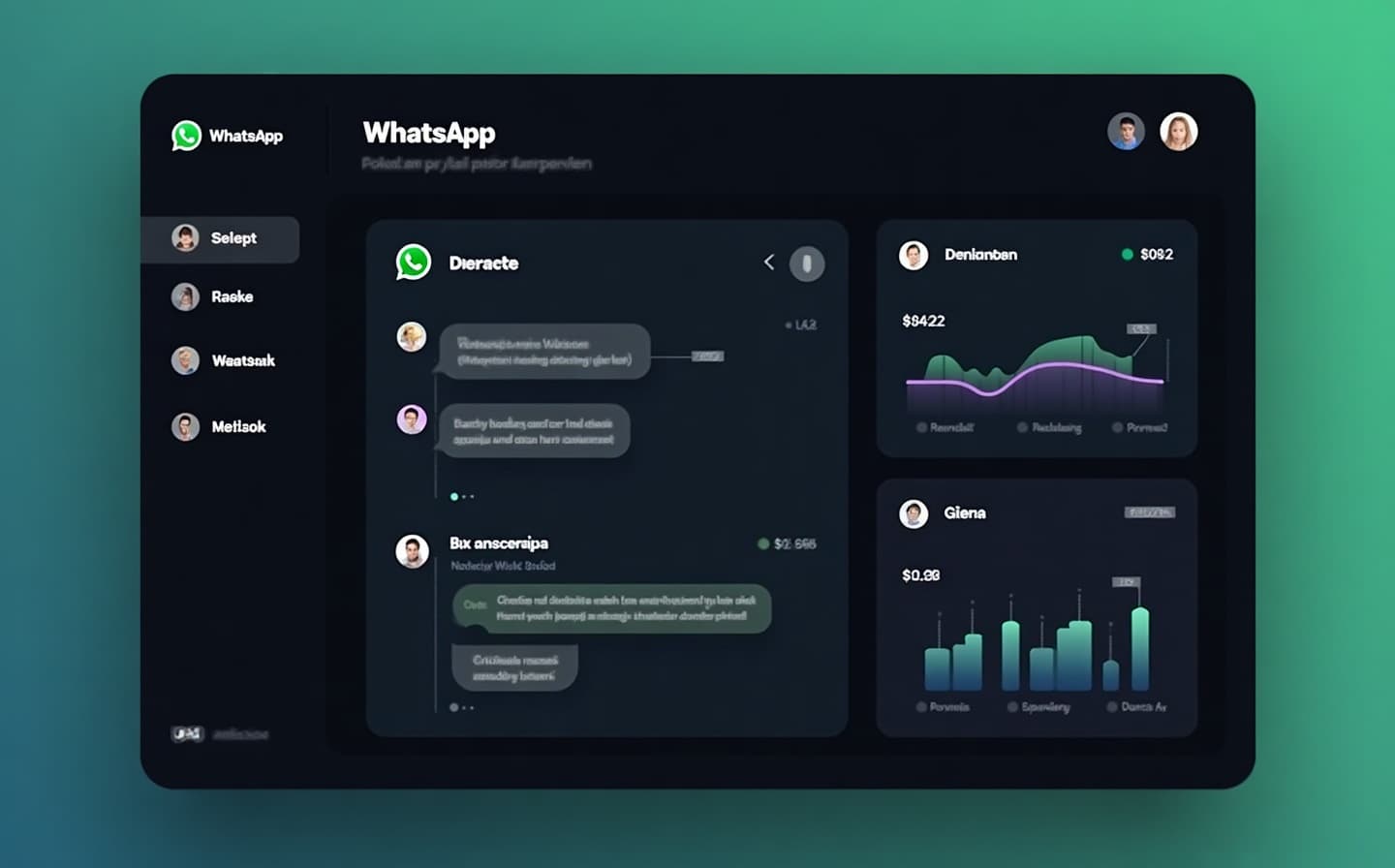 ChatFlow WhatsApp otomasyon dashboard mockup